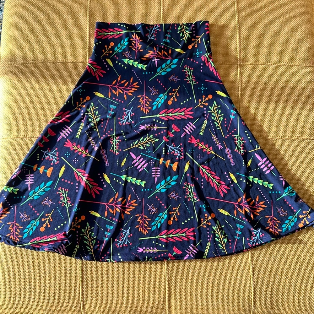 Lula Roe colorful floral skirt